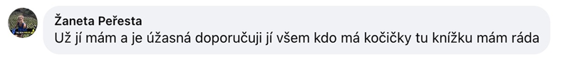 Facebookový komentář čtenářky Kočičí bible