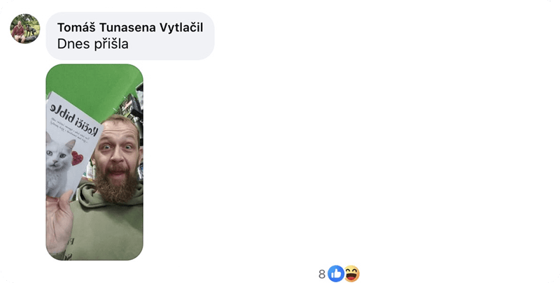 Facebookový komentář čtenáře Kočičí bible