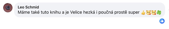 Facebookový komentář čtenářky Kočičí bible
