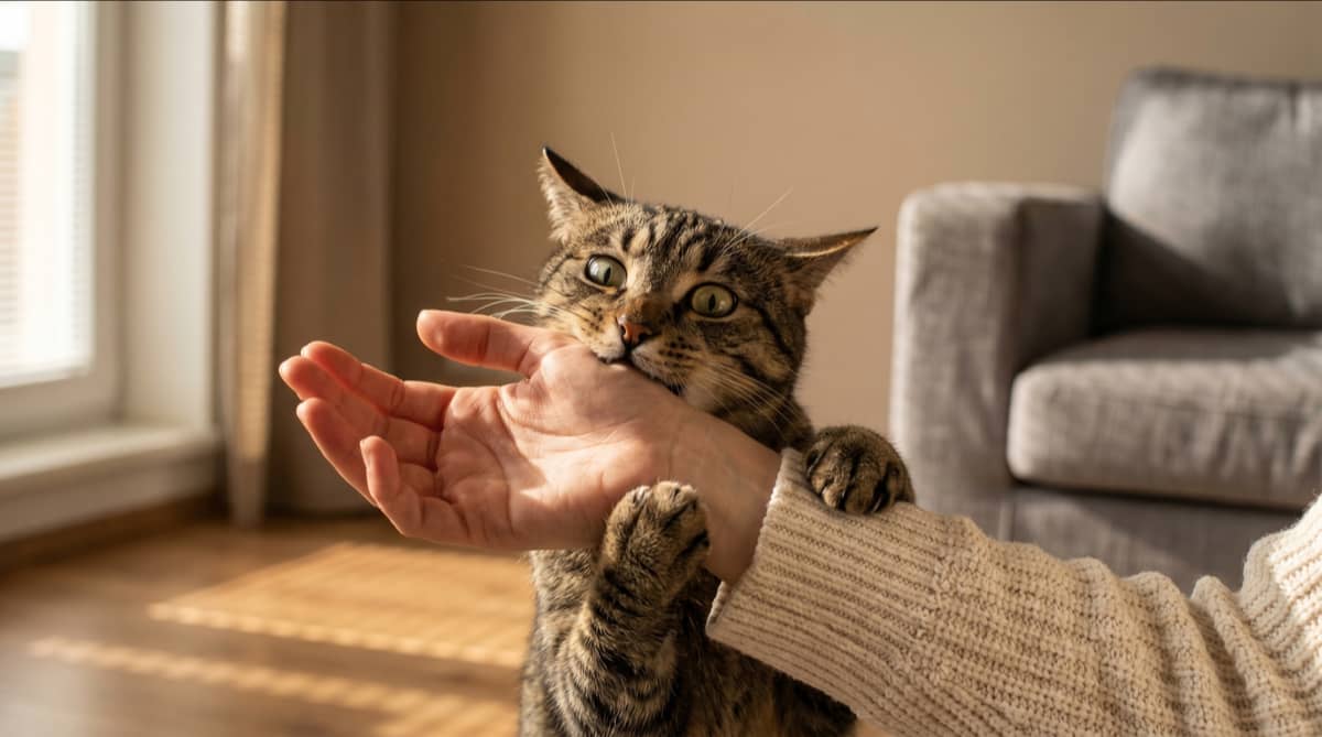 Kočka kousne — problémové chování